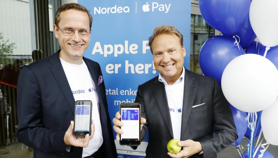 Snorre Storset, administrerende direktør i Nordea Norge og John Sætre, leder for privatmarkedet i Nordea Norge.
Foto: Gorm Kallestad / NTB scanpix