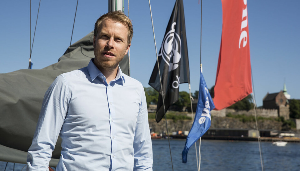 Patrik Olstad Berglund i Xeneta på besøk i Shifters sommerbåt, EntrepreneurShipOne. Foto: Per-Ivar Nikolaisen