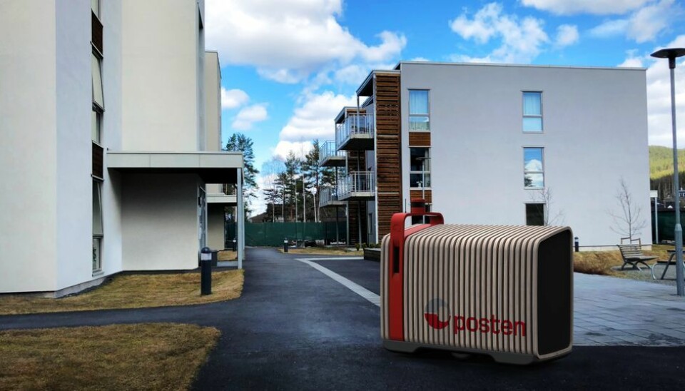 Konseptskisse av «robot-budet». Det jobbes fortsatt med et endelig design, skriver Posten Norge i en pressemelding. FOTO: Buddy Mobility / Posten