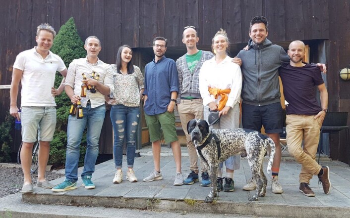 Spiff-teamet. Fra venstre: Håvard Andersen, Michael Pangopoulos, Tanya Hirst, Steve Mellbye-Stølen, Audun Kjelstrup, Iben Syvertsen, Carl-Nicolai Wessmann, Arve Nygård.<br />Foto: Spiff. Spiff-teamet. Fra venstre: Håvard Andersen, Michael Pangopoulos, Tanya Hirst, Steve Mellbye-Stølen, Audun Kjelstrup, Iben Syvertsen, Carl-Nicolai Wessmann, Arve Nygård.<br />Foto: Spiff.