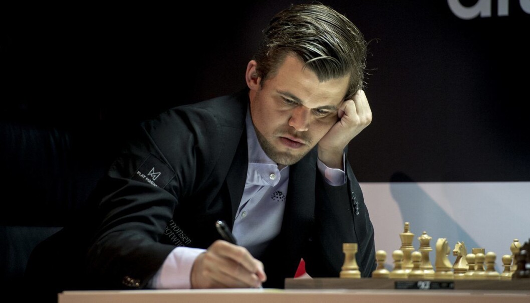 Magnus Carlsen under Norway Chess Stavanger 2018, der han møtte Fabiano Caruana.
Foto: Carina Johansen / NTB Scanpix Magnus Carlsen under Norway Chess Stavanger 2018, der han møtte Fabiano Caruana.
Foto: Carina Johansen / NTB Scanpix