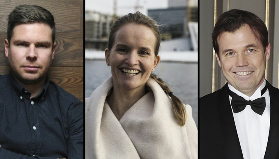 Kjartan Slette (Unacast), Marianne Bratt Ricketts (Vibbio) og Pål Næss (Innovasjon Norge).