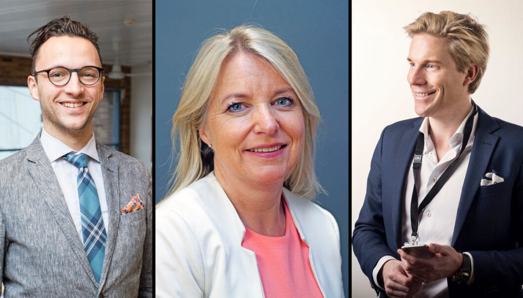 Reiel Haugland, digitaldirektør i SpareBanken Sogn og Fjordane. Konserndirektør for Innovasjon og Kundeopplevelse i Sparebanken Vest, Bjørg Marit Eknes. og digitaldirektør i Sbanken Christoffer Hernæs. Reiel Haugland, digitaldirektør i SpareBanken Sogn og Fjordane. Konserndirektør for Innovasjon og Kundeopplevelse i Sparebanken Vest, Bjørg Marit Eknes. og digitaldirektør i Sbanken Christoffer Hernæs.