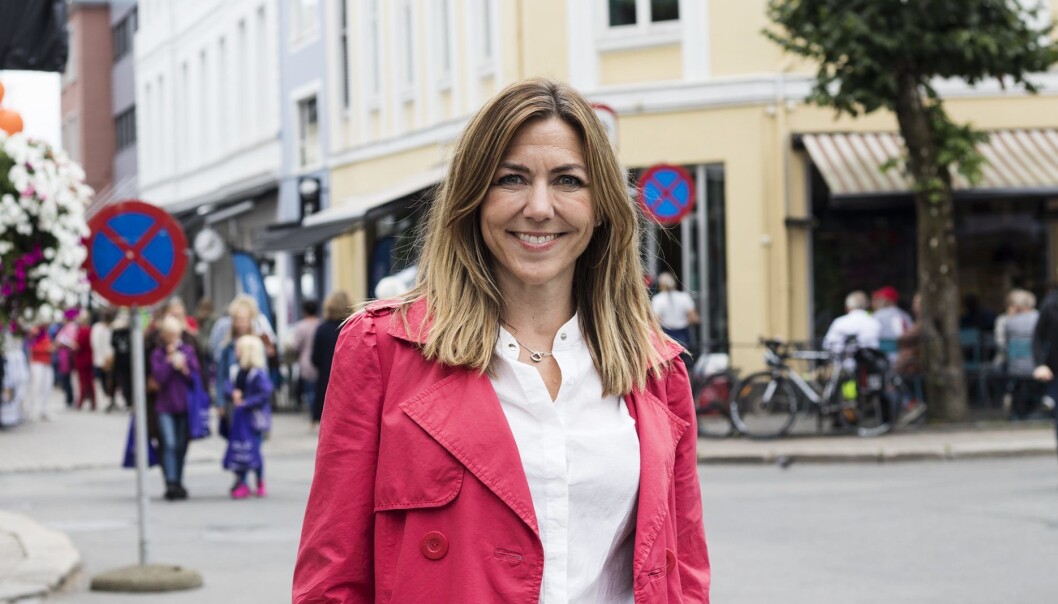 Thina Saltvedt i Nordea under Arendalsuka. Foto: Per-Ivar Nikolaisen Thina Saltvedt i Nordea under Arendalsuka. Foto: Per-Ivar Nikolaisen