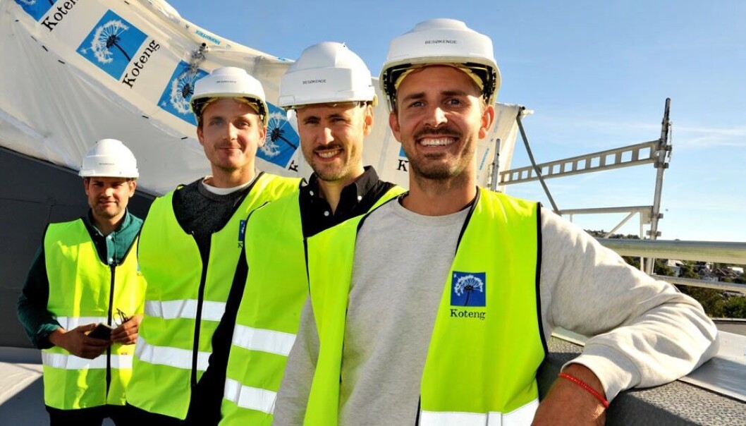 Anders Mjåset fra MESH (f.h), Mats Mathisen fra DIGS, Karl Kristian Wickstrøm i Creators Community og Arnstein J. Syltern i DIGS på takterassen der nye DIGS skulle inn i Trondheim sentrum. Foto: Rune Sævik Anders Mjåset fra MESH (f.h), Mats Mathisen fra DIGS, Karl Kristian Wickstrøm i Creators Community og Arnstein J. Syltern i DIGS på takterassen der nye DIGS skulle inn i Trondheim sentrum. Foto: Rune Sævik