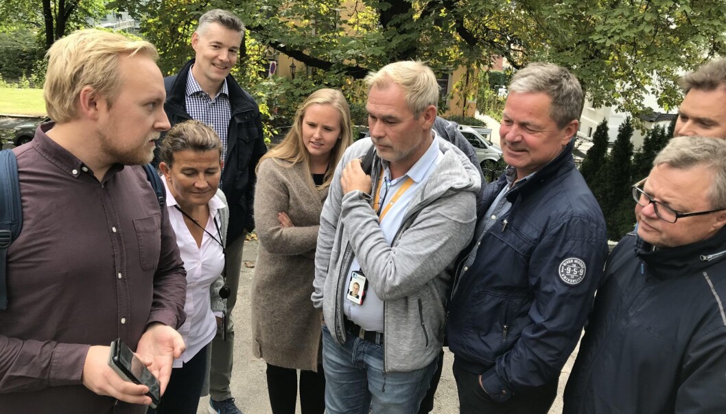 Representanter fra Schibsted sine ulike datterselskaper tester Unlocs teknologi. Foto: Unloc Representanter fra Schibsted sine ulike datterselskaper tester Unlocs teknologi. Foto: Unloc