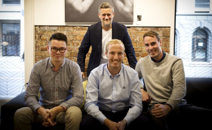 Teamet i Lucidtech, med August Kvernmo (t.v.), Ståle Zerener og Stig Zerener -- i forbindelse med at startupen hentet inn fem millioner kroner fra David Baum (bak) i Finstart Nordic. Foto: Per-Ivar Nikolaisen Teamet i Lucidtech, med August Kvernmo (t.v.), Ståle Zerener og Stig Zerener -- i forbindelse med at startupen hentet inn fem millioner kroner fra David Baum (bak) i Finstart Nordic. Foto: Per-Ivar Nikolaisen