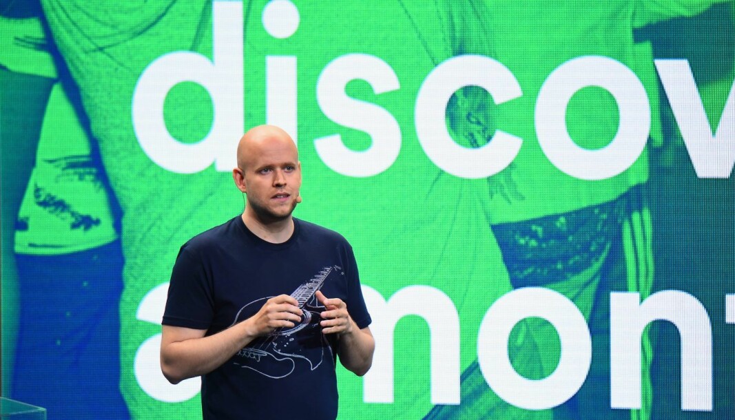 Daniel Ek og Spotify kan glede seg over milliardinntekter fra aksje-salg.  Foto: Michael Loccisano/Getty Images for Spotify)