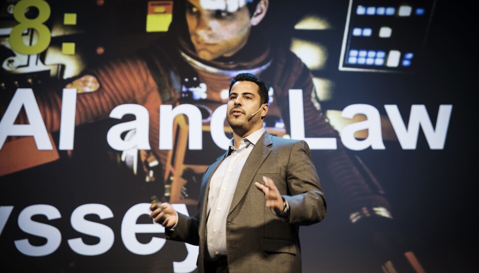 Andrew Arruda i ROSS Intelligence under Future Lawyer-konferansen. Foto: Per-Ivar Nikolaisen