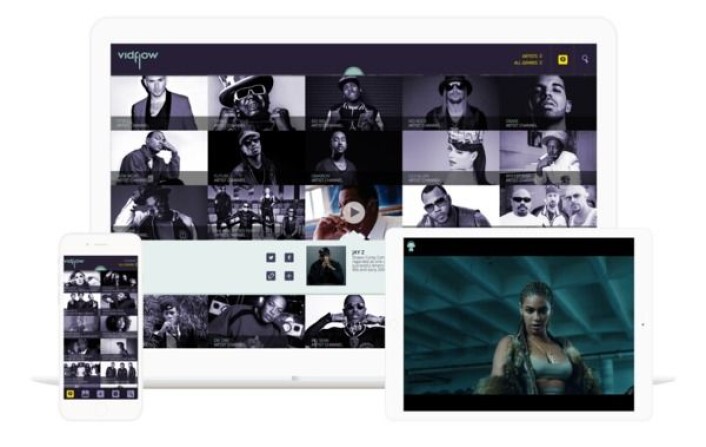 Skjermbilde fra vidFlow som var en streamingtjeneste basert på kurete lister av musikk videoer. vidFlow var det første selskapet som hadde lisens med de tre største plateselskapene i verden. Skjermbilde fra vidFlow som var en streamingtjeneste basert på kurete lister av musikk videoer. vidFlow var det første selskapet som hadde lisens med de tre største plateselskapene i verden.