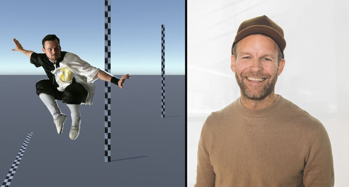 HoloCap-gründer Peder Børresen forteller at teknologien blant annet kan egne seg for å lære bort karate. Venstre bilde viser en karateinstruktør på en VR-bakgrunn laget av HoloCap -- en bakgrunn som for eksempel kan byttes ut med månen. Foto: Holocap / Benedicte Tandsæther-Andersen HoloCap-gründer Peder Børresen forteller at teknologien blant annet kan egne seg for å lære bort karate. Venstre bilde viser en karateinstruktør på en VR-bakgrunn laget av HoloCap -- en bakgrunn som for eksempel kan byttes ut med månen. Foto: Holocap / Benedicte Tandsæther-Andersen