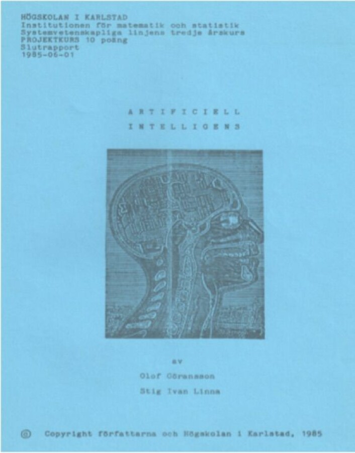  Stig Linnas hovedoppgave om AI i 1985.