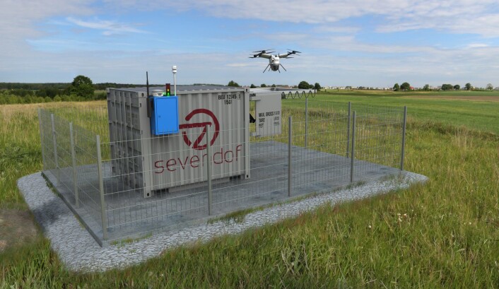 Landsdekkende dronenettverk: Sevendof utvikler et nettverk av autonome, langtrekkende droner og vil tilby droneflyging som en tjeneste til flere bransjer. Foto: Sevendof Landsdekkende dronenettverk: Sevendof utvikler et nettverk av autonome, langtrekkende droner og vil tilby droneflyging som en tjeneste til flere bransjer. Foto: Sevendof