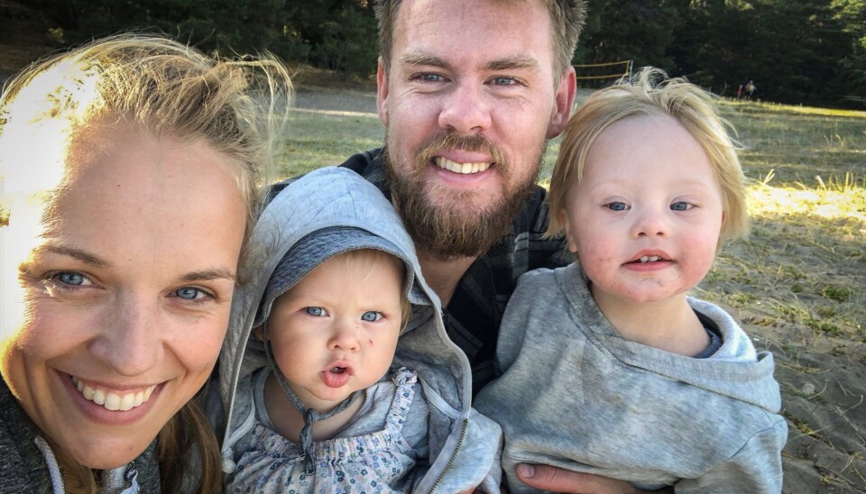 Mamma Ingeborg, Hedvig, pappa Magne og Tollef. Foto: Privat