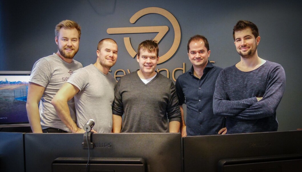 Sevendofs kjerneteam: Jørgen Veiby, Johannes Hatle Lundgaard, Jostein Furseth, Per Magnus Veierland og Alfredo Clemente. Foto: Sevendof Sevendofs kjerneteam: Jørgen Veiby, Johannes Hatle Lundgaard, Jostein Furseth, Per Magnus Veierland og Alfredo Clemente. Foto: Sevendof