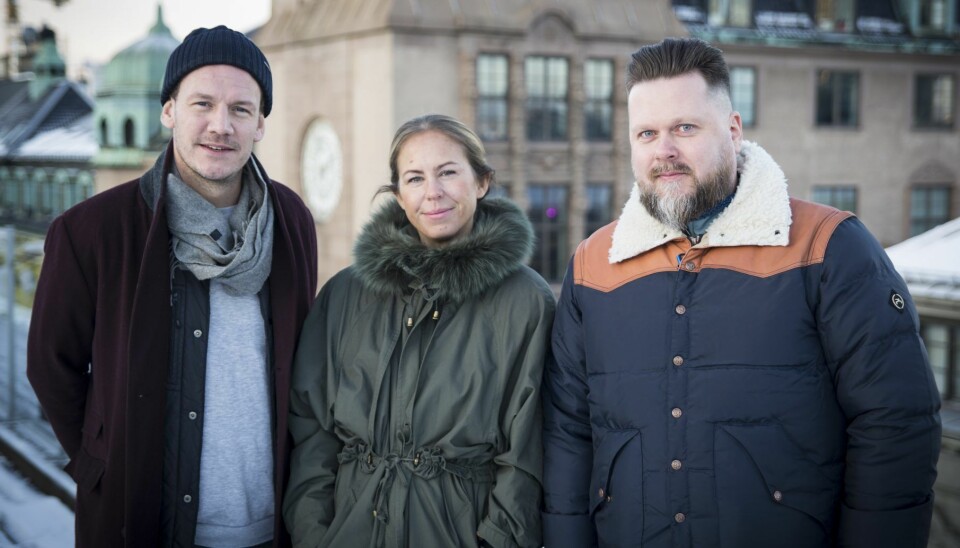 Marcus Soknes, Madeleine Holbye og Lars Johan Bjørkevoll har dannet ScaleupXQ. Foto: Per-Ivar Nikolaisen