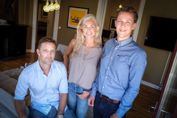 CEO og medgründer Jarle Naustvik, Kaja Sivertsen på marketing og support - og gründer og styreformann Edvard Eikeland i Luado. Foto: Vilde Mebust Erichsen CEO og medgründer Jarle Naustvik, Kaja Sivertsen på marketing og support - og gründer og styreformann Edvard Eikeland i Luado. Foto: Vilde Mebust Erichsen