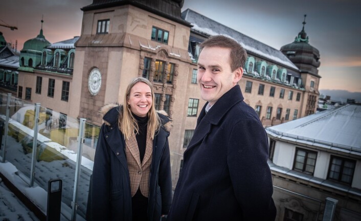 Kredittansvarlig Vilde Krogsrud og medgründer og daglig leder Geir Atle Bore i Fundingpartner. Foto: Vilde Mebust Erichsen Kredittansvarlig Vilde Krogsrud og medgründer og daglig leder Geir Atle Bore i Fundingpartner. Foto: Vilde Mebust Erichsen