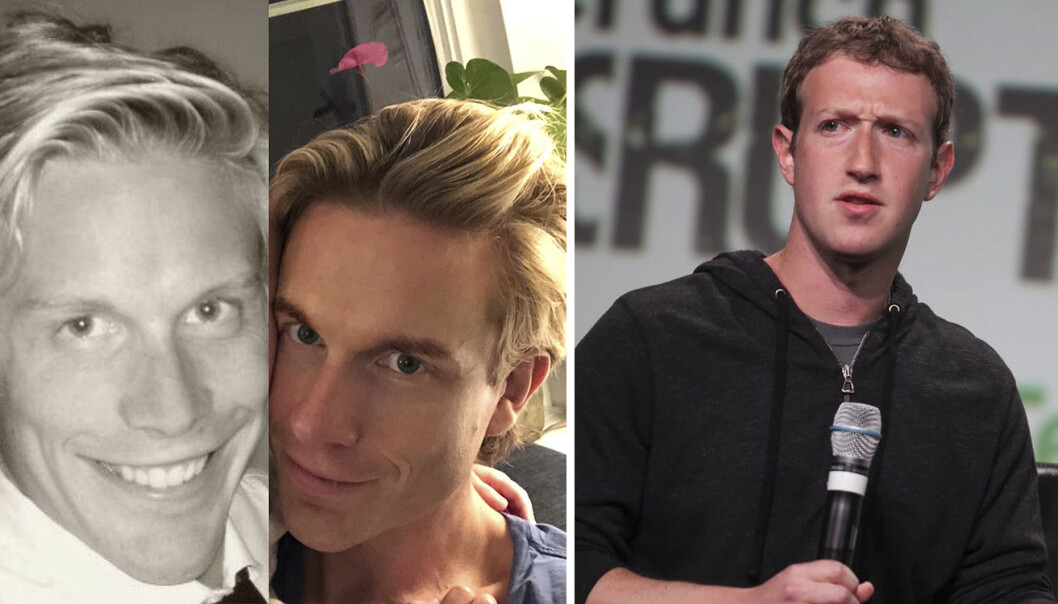 Christoffer Hernæs sitt bidrag til "10 Year Challenge" til venstre, og Mark Zuckerberg til høyre. Christoffer Hernæs sitt bidrag til "10 Year Challenge" til venstre, og Mark Zuckerberg til høyre.