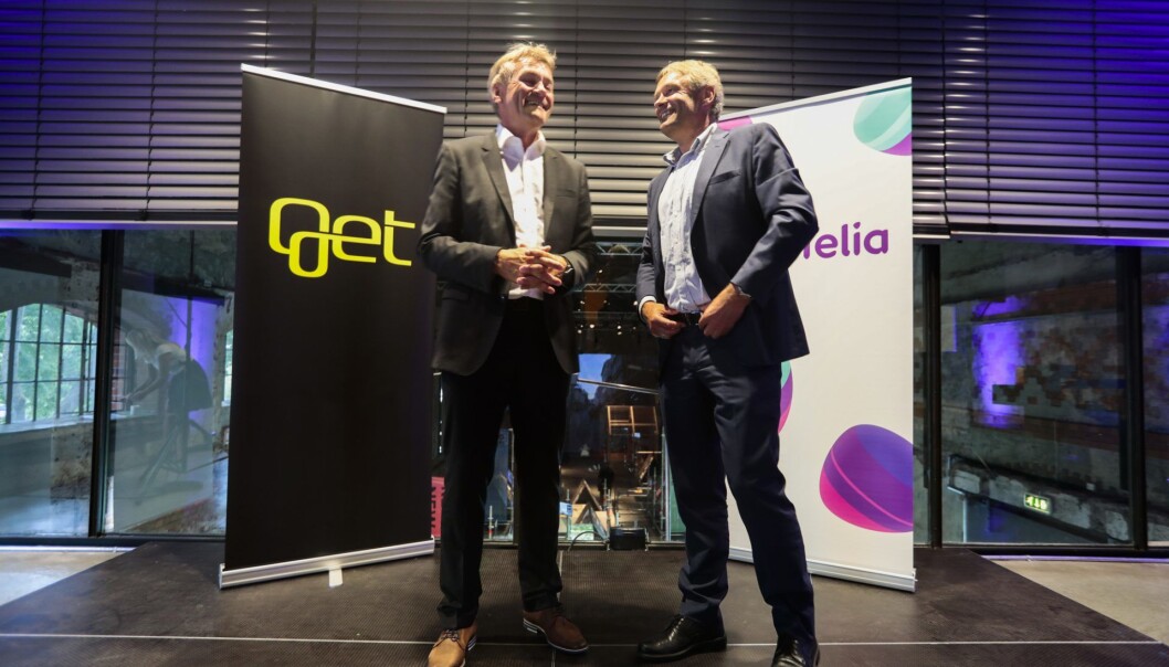Abraham Foss (t.h.) i Telia og Gunnar Evensen i Get.
Foto: Lise Åserud / NTB scanpix Abraham Foss (t.h.) i Telia og Gunnar Evensen i Get.
Foto: Lise Åserud / NTB scanpix