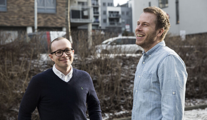Thomas Sørbø (t.v.) og Patrik Olstad Berglund gründet Xeneta sammen, og er blant investorene i nye Founders Fund. Foto: Per-Ivar Nikolaisen Thomas Sørbø (t.v.) og Patrik Olstad Berglund gründet Xeneta sammen, og er blant investorene i nye Founders Fund. Foto: Per-Ivar Nikolaisen