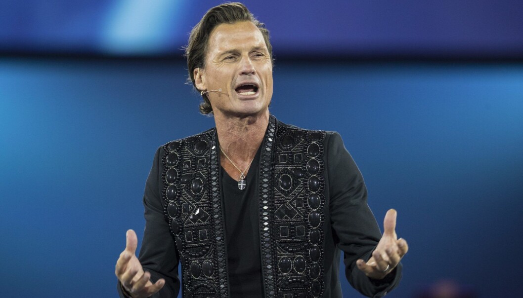 Petter Stordalen, Eier av Strawberry og Nordic Choice Hotels holder innlegg på NHOs årskonferanse 2018. Foto: Vidar Ruud / NTB scanpix Petter Stordalen, Eier av Strawberry og Nordic Choice Hotels holder innlegg på NHOs årskonferanse 2018. Foto: Vidar Ruud / NTB scanpix