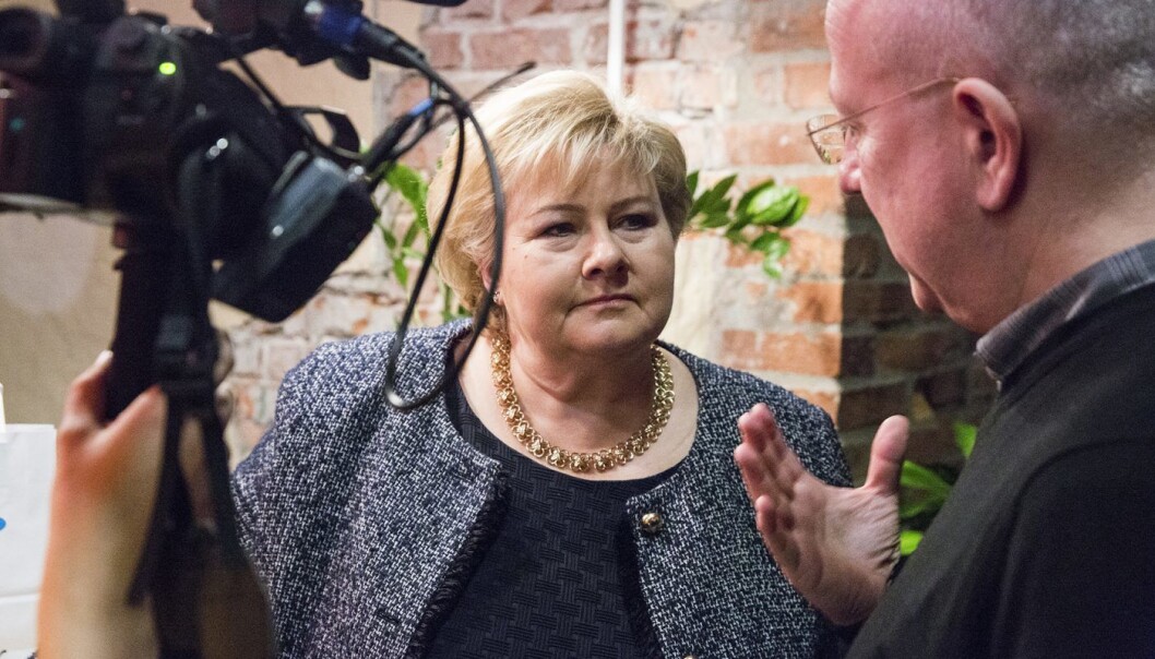 Erna Solberg i forbindelse med Telenors fremleggelse av rapporten Teknologi-Norge 2018. Erna Solberg i forbindelse med Telenors fremleggelse av rapporten Teknologi-Norge 2018.