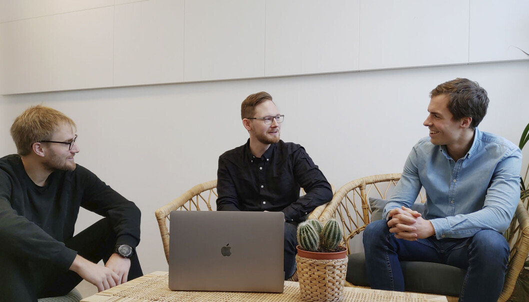 Tre av de sentrale i Konsus, fra venstre: Fredrik Thomassen (CEO), Ben Myhre, Håkon Heir (COO). Tre av de sentrale i Konsus, fra venstre: Fredrik Thomassen (CEO), Ben Myhre, Håkon Heir (COO).