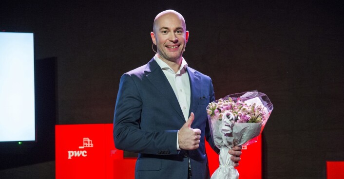 Gründer Finn Blydt-Svendsen pitchet i PWCs store gründerkonkurranse, der selskapet stakk av med seieren. Foto: PWC Gründer Finn Blydt-Svendsen pitchet i PWCs store gründerkonkurranse, der selskapet stakk av med seieren. Foto: PWC