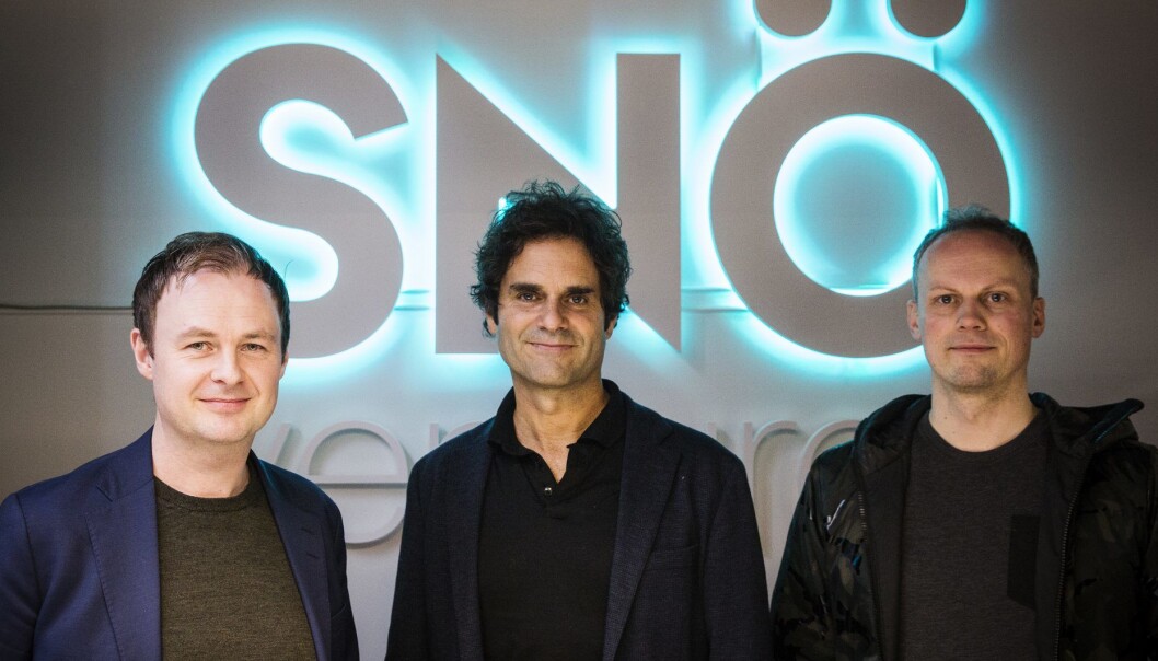 Magne Uppman (t.v.) og Teodor Bjerrang (t.h.) i Snö Ventures investerer i Odd Skarheim og Be Your Best. Foto: Per-Ivar Nikolaisen Magne Uppman (t.v.) og Teodor Bjerrang (t.h.) i Snö Ventures investerer i Odd Skarheim og Be Your Best. Foto: Per-Ivar Nikolaisen