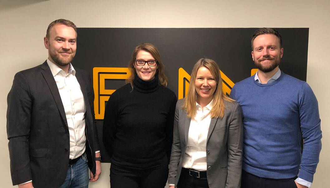 Fonn-teamet: Jan Tore Grindheim, Kine Lunde, Hilde Sælen og Daniel Skotheim. Foto: Fonn. Fonn-teamet: Jan Tore Grindheim, Kine Lunde, Hilde Sælen og Daniel Skotheim. Foto: Fonn.