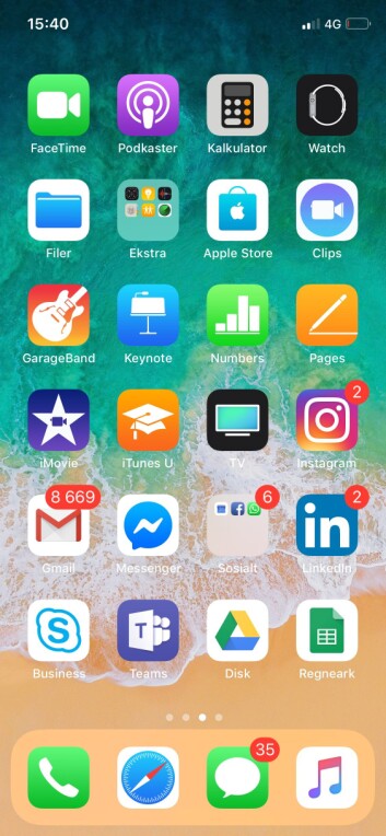 Heidi Avens mobilskjerm. Heidi Avens mobilskjerm.
