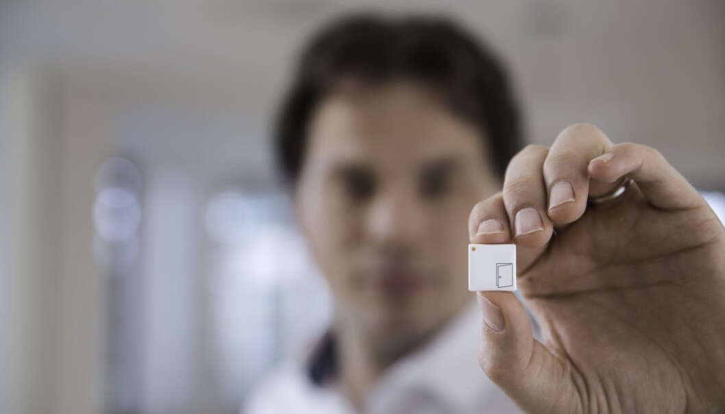 Verdens minste sensor. Foto: Disruptive Technologies Verdens minste sensor. Foto: Disruptive Technologies