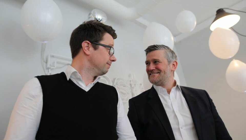 Dag Josef Foss, CEO i Justify og David Baum, CEO i Finstart Nordic. Foto: Lucas Weldeghebriel