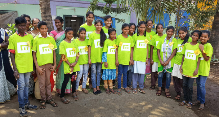  Barn fra utdanningsorganisasjonen Indias Barn, som deltok i en av Empowers plastryddinger. Foto: Carl Nesset