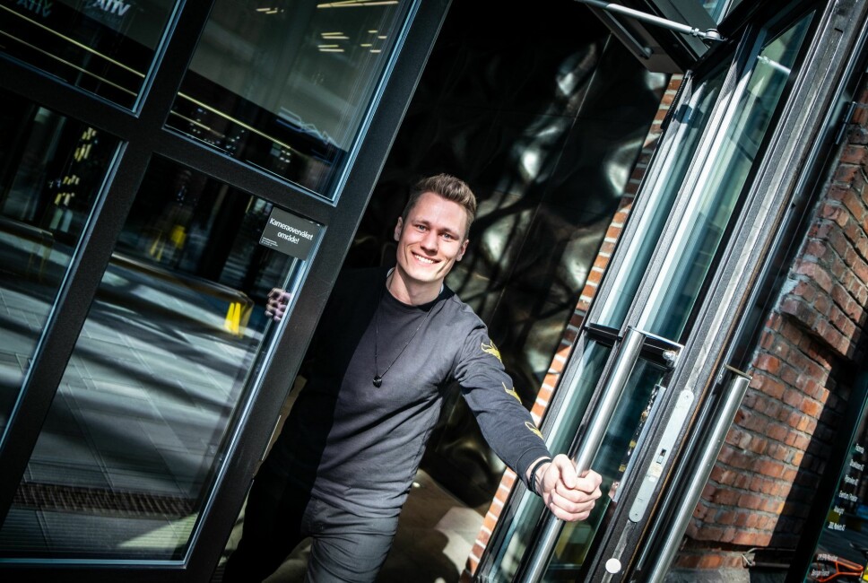 Unloc-gründer Kris Riise utenfor selskapets kontorer på Arkwright X i Oslo.