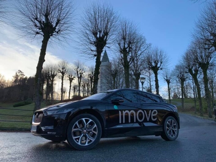 Imove har både dyrere modeller som denne jaguaren og langt billigere biler i sin flåte. Foto: Imove Imove har både dyrere modeller som denne jaguaren og langt billigere biler i sin flåte. Foto: Imove