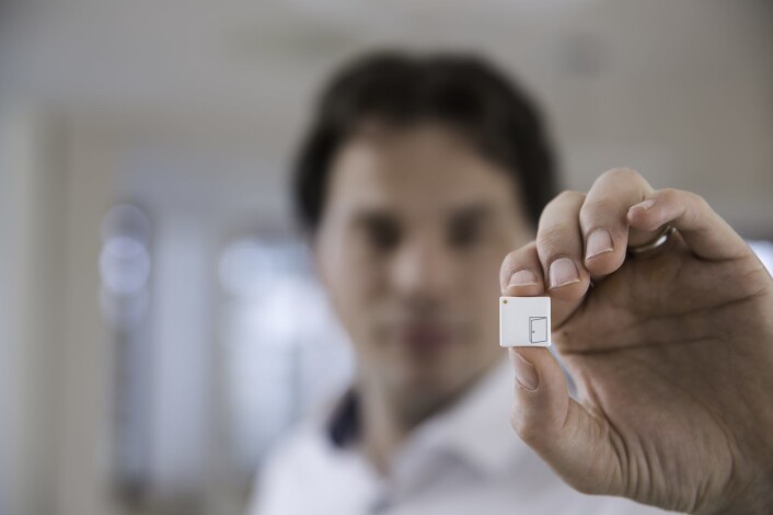 The tiniest smart sensor in the world? Photo: Disruptive Technologies The tiniest smart sensor in the world? Photo: Disruptive Technologies