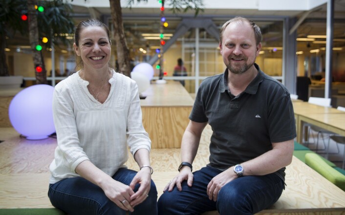CEO Heidi Frost Eriksen and CTO Gunnar Bergersen in Technebies. Photo: Per-Ivar Nikolaisen CEO Heidi Frost Eriksen and CTO Gunnar Bergersen in Technebies. Photo: Per-Ivar Nikolaisen