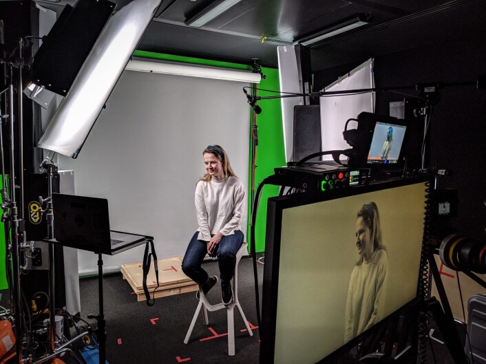 Marit Rødevand during filming of her interview for Google Next, the tech giants largest annual conference. Marit Rødevand during filming of her interview for Google Next, the tech giants largest annual conference.