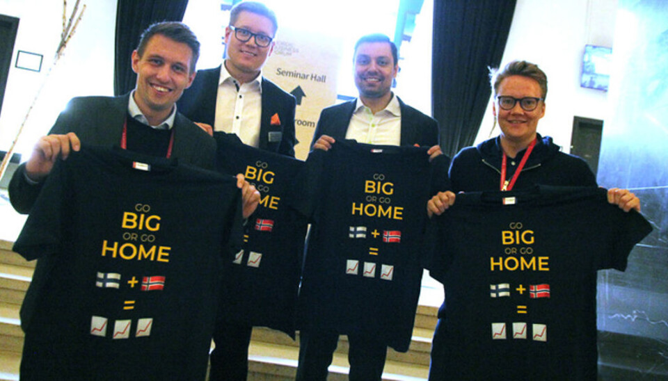 Daglig leder i NBF, Aslak de Silva, NBF-grunnlegger Hans-Peter Siefen, , OBS-gründer Marius Røed Wang og hans medgründer Christoffer Omberg.