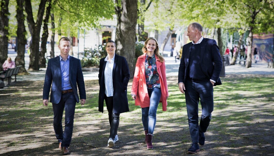 André Berg Edvardsen (Skagerak), Alexandra Leisse (Vibbio), Marianne Bratt Ricketts (Vibbio) og Erik Edvard Tønnesen (Skagerak). Foto: Per-Ivar Nikolaisen André Berg Edvardsen (Skagerak), Alexandra Leisse (Vibbio), Marianne Bratt Ricketts (Vibbio) og Erik Edvard Tønnesen (Skagerak). Foto: Per-Ivar Nikolaisen