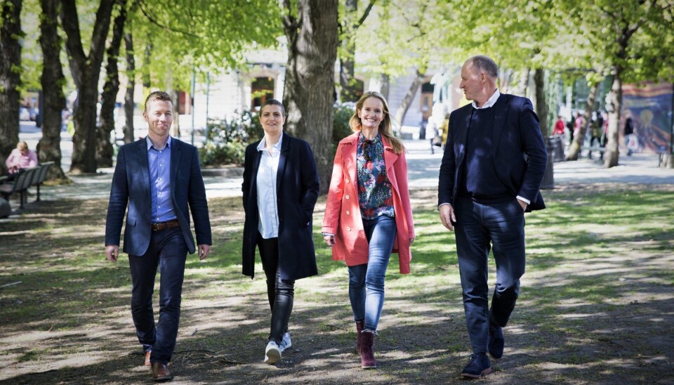 André Berg Edvardsen (Skagerak), Alexandra Leisse (Vibbio), Marianne Bratt Ricketts (Vibbio) og Erik Edvard Tønnesen (Skagerak). Foto: Per-Ivar Nikolaisen