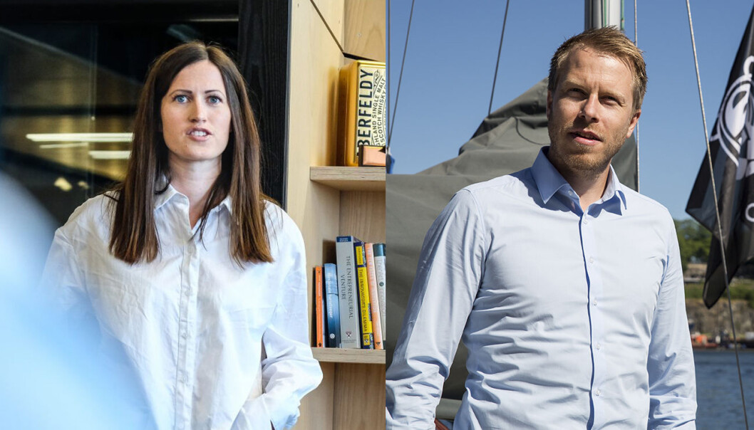 Marie Mostad i Inzpire.me og Patrik Berglund i Xeneta. Foto: Per-Ivar Nikolaisen Marie Mostad i Inzpire.me og Patrik Berglund i Xeneta. Foto: Per-Ivar Nikolaisen