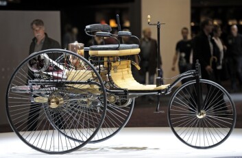 Benz Patent-Motorwagen: Verdens første bil av German Carl Benz fra 1886. Foto: AP Photo/Martin Meissner Benz Patent-Motorwagen: Verdens første bil av German Carl Benz fra 1886. Foto: AP Photo/Martin Meissner