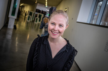 Fjong-medgründer Sigrun Syverud under kåringen av årets kvinnelige gründer. Foto: Vilde Mebust Erichsen Fjong-medgründer Sigrun Syverud under kåringen av årets kvinnelige gründer. Foto: Vilde Mebust Erichsen