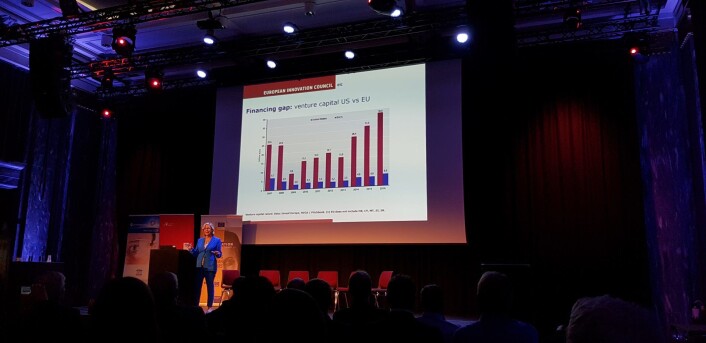 EU-kommisjonens forsknings- og innovasjonsdirektør Ratso under onsdagens arrangement i Oslo. EU-kommisjonens forsknings- og innovasjonsdirektør Ratso under onsdagens arrangement i Oslo.