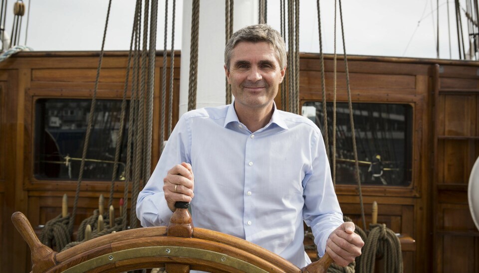John Markus Lervik i Cognite ved roret på Shifters 'Sommerbåt' og 'Entrepreneurship', seilskipet Christian Radich.