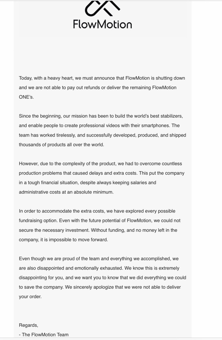 Denne mailen gikk ut til alle Flowmotion-kunder som ikke ennå har mottatt produktet. Denne mailen gikk ut til alle Flowmotion-kunder som ikke ennå har mottatt produktet.