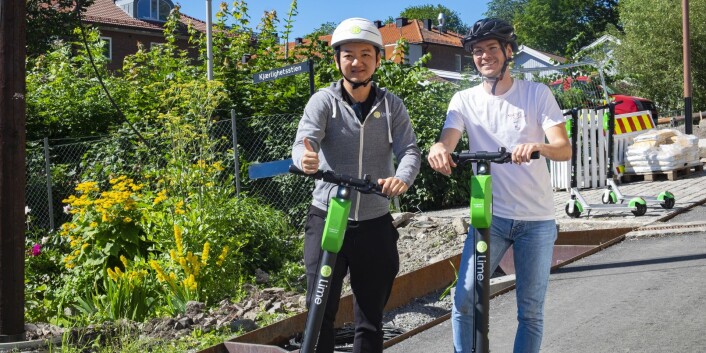 Toby Sun og Jeremy Picard, lanseringsansvarlig for Oslo. Foto: Torill Henriksen Toby Sun og Jeremy Picard, lanseringsansvarlig for Oslo. Foto: Torill Henriksen